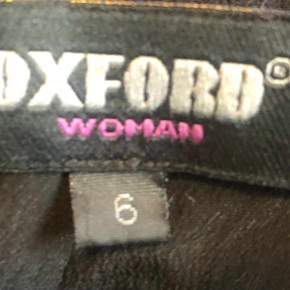 🌿 OXFORD 🌿 womans midi dress black 100% silk sleeveless size 6 - Picture 9 of 11